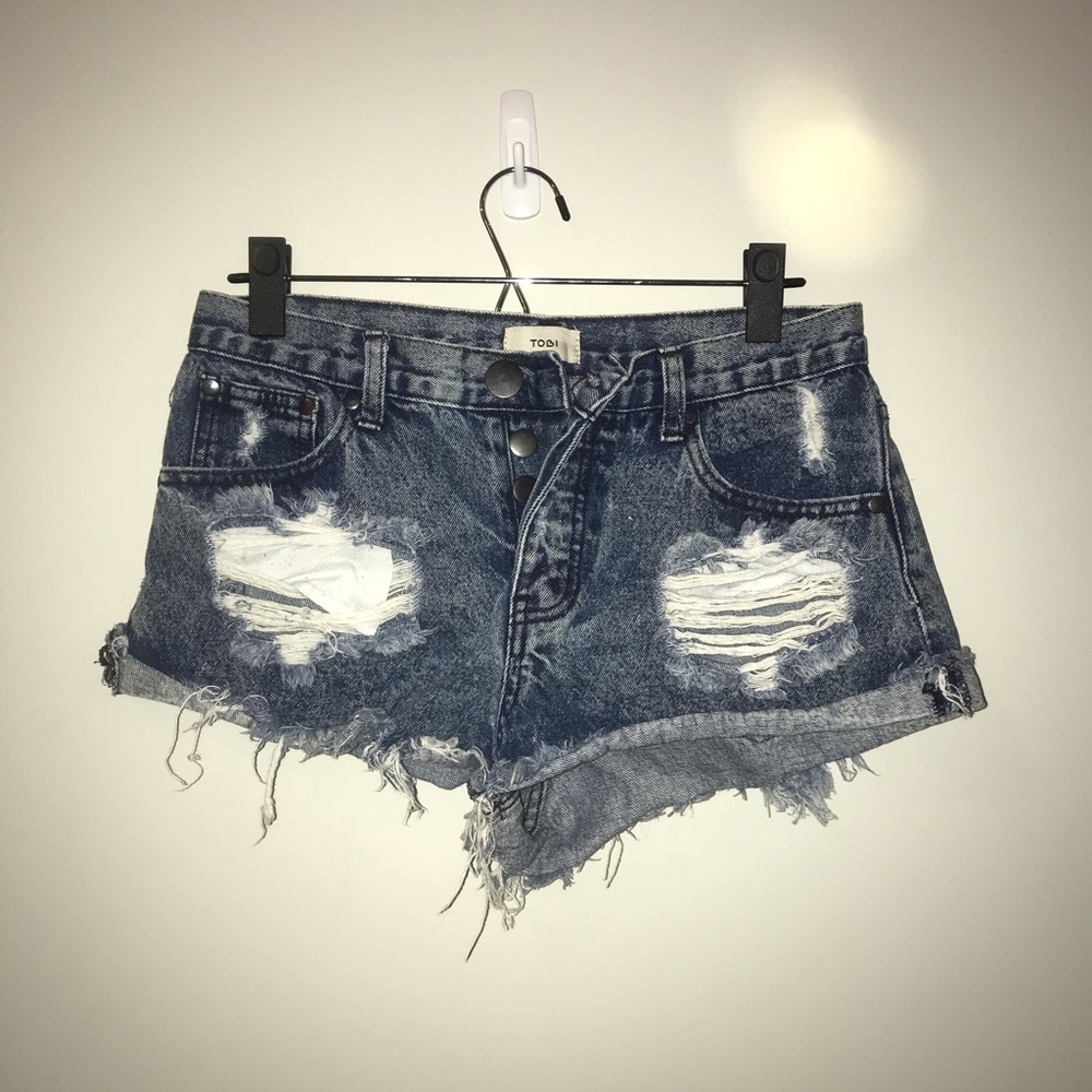 Denim jean shorts